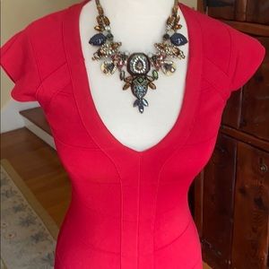 Express red dress size extra small new with tag